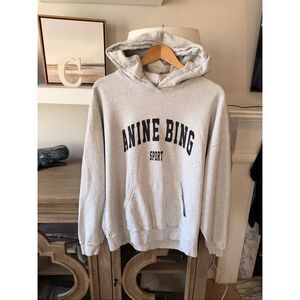 Anine Bing Grey Harvey Hoodie Size Medium